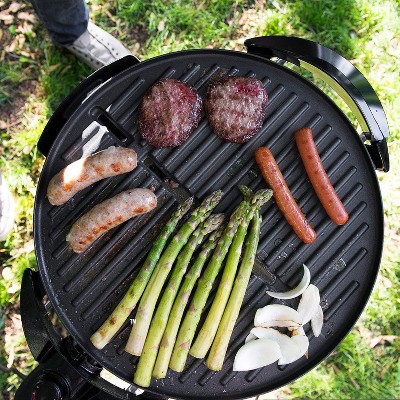 George Foreman Black Electric Indoor/Outdoor Grill with Smoker