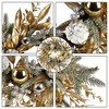 HOMLUX 20" Artificial Christmas Wreath Door Decorations Wreath with 20 Warm LED Lights - 3 of 4