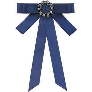 INSPIRE CHIC Women's Elegant Pre-tied Rhinestone Fashion Bow Ties - 1 of 4