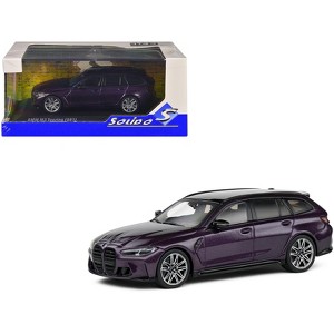 2023 BMW M3 Touring (G81) Competition Daytona Violet Metallic with Black Top 1/43 Diecast Model Car by Solido - 1 of 4