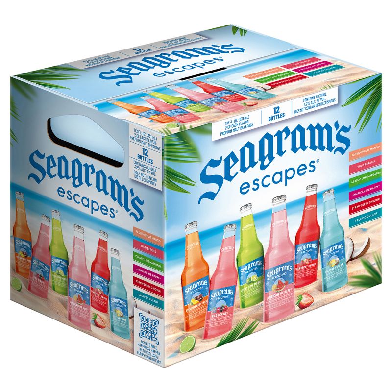 Seagram&#39;s Escapes Malt Beverage Variety Pack - 12pk/12 fl oz Bottles, 3 of 9