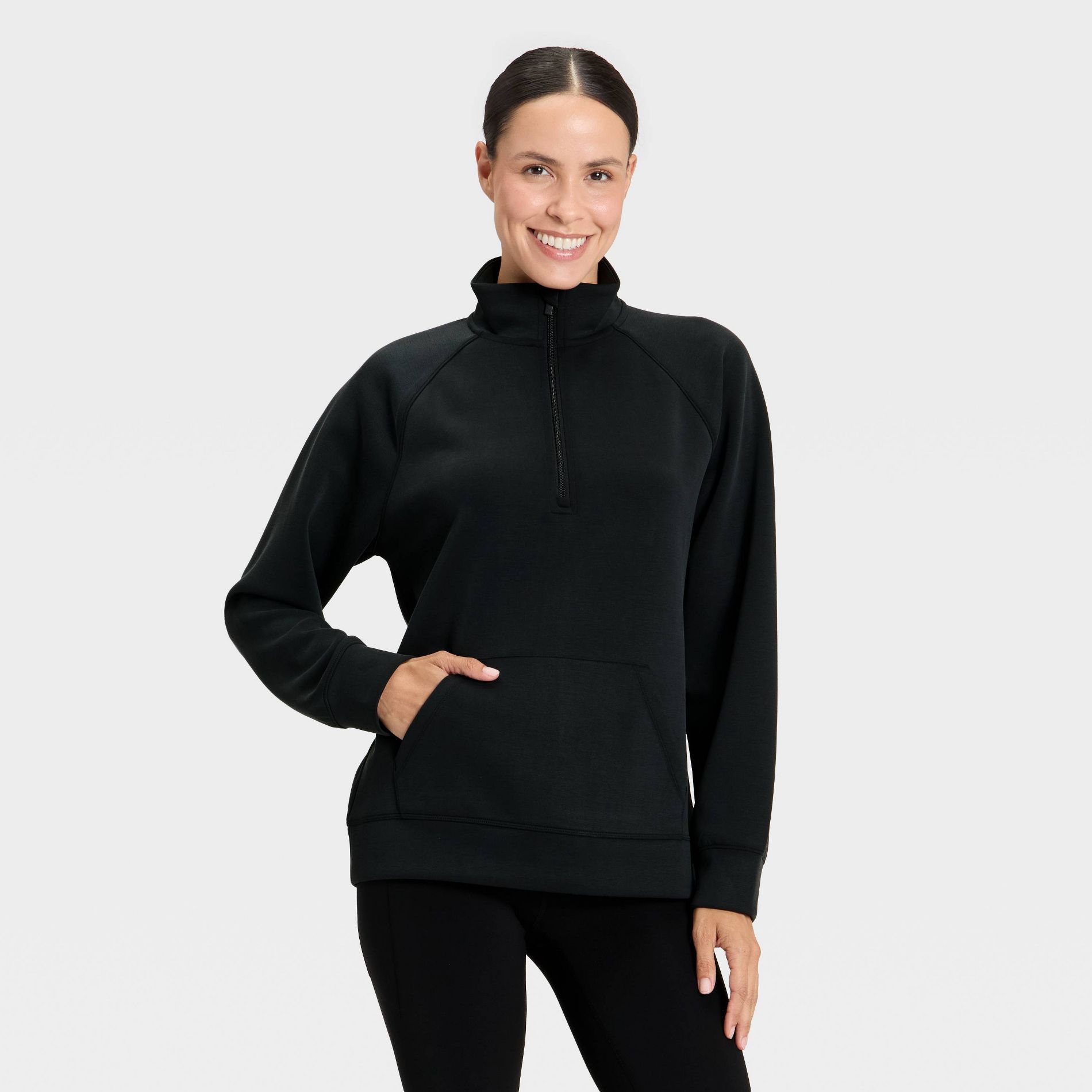 Women's Airy Sleek Legging Friendly Half Zip Sweatshirt - All In Motion™