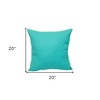 HomeRoots 20" Blue Cotton Throw Pillow - 3 of 4