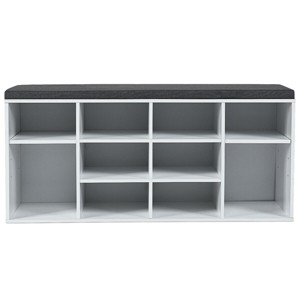 Tangkula Adjustable 10-Cube Organizer Bench Entryway Padded Shoe Storage Bench - 1 of 4