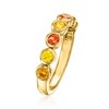 Ross-Simons 0.70 ct. t.w. Orange and Yellow Sapphire Ring With .20 ct. t.w. Citrines in 18kt Gold Over Sterling - 3 of 4