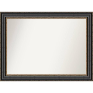 44" x 33" Non-Beveled Thomas Black Bronze Wall Mirror - Amanti Art: Modern Rectangular, Polystyrene Frame, Includes Mount Hardware - 1 of 4