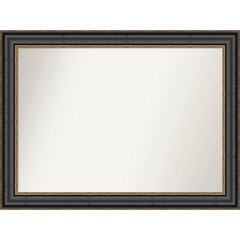 44" x 33" Non-Beveled Thomas Black Bronze Wall Mirror - Amanti Art: Modern Rectangular, Polystyrene Frame, Includes Mount Hardware - image 1 of 4