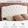 Bed Frame with Adjustable Button Tufted Headboard, Faux Leather Upholstered Platform Bed, Wooden Slats Support,No Box Spring Needed - 4 of 4