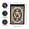 Evergreen Flag Cambridge Chic Letter W Monogram Applique Garden Flag - 12.5" Wide x 18" High - 2 of 4