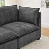 140" U-Shaped Sectional Sofa with 2 Ottomans & Throw Pillows - 4 of 4