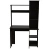 NicBex Home Office Desk 38.7" W Modern Writing Desk with 5-Tier Open Storage Bookshelves and Wooden Frame for Office, Study, Living Room - 3 of 4