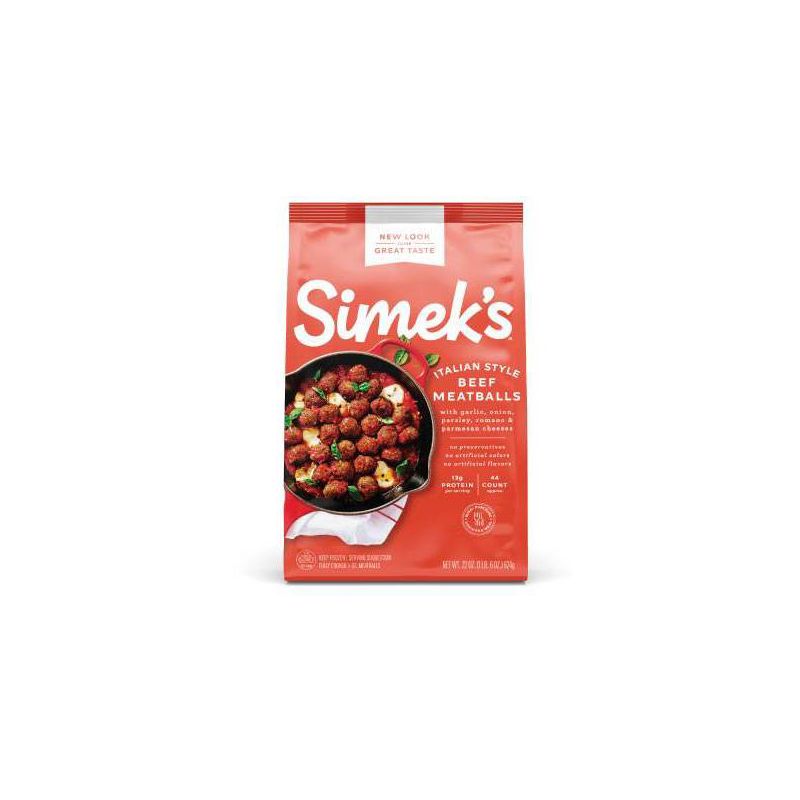 SIMEK&#39;S Italian Style Beef Meatballs - Frozen - 22oz, 1 of 7