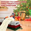 Aoibox 1 Piece 18 Inch Large Green Knitted Christmas Stocking Double Sided Pattern for Fireplace Holiday Party Home Decoration - 3 of 4