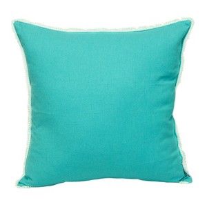 HomeRoots 20" Blue Cotton Throw Pillow - 1 of 4