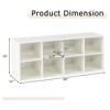 Costway 8 Cubbies Shoe Bench with 500 LBS Weight Capacity Cubby Shoe Rack Storage Cabinet Grey/White/Black - image 3 of 4