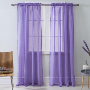 RT Designers Collection Astro Textured Rod Pocket Curtain Panel 54" x 90" Lilac - 1 of 4