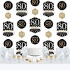 Big Dot of Happiness Adult 80th Birthday - Gold - Birthday Party DIY Dangler Backdrop - Hanging Vertical Decorations - 30 Pieces - 2 of 4