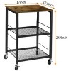 NEX 2 Tier Organizer Cart on Casters Dark Black: Metal Utility Storage & Organization Rolling Cart for Clothing - 2 of 4