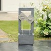 LuxenHome Cascading Gray Resin Rectangular Outdoor Fountain with Lights - 3 of 4