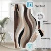 LunaLulinlk Brown Abstract Shower Curtain - 3 of 4