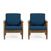 GDFStudio Daniel Patio Acacia Wood Club Chairs with Cushions(Set of 2) - 2 of 4