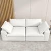 78" Cloud Modular Sectional Sofa with Thick Cushion,Minimalist Lovesofa Convertible Couch Deep Seat Couches for Living Room Sets - 2 of 4