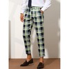 Lars Amadeus Men's Plaid Ankle Length Business Trousers - 2 of 4