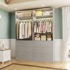 Aheaplus Freestanding 24" Closet System with 3 Wood Drawers - 3 of 4