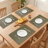 REGALWOVEN Placemats Set of 6 Leather Placemats for Kitchen Dining Table Decor Heat Resistant Table Mat - 3 of 4