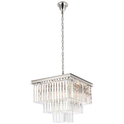 Elegant Lighting Sydney 13 - Light Chandelier in  Polished Nickel