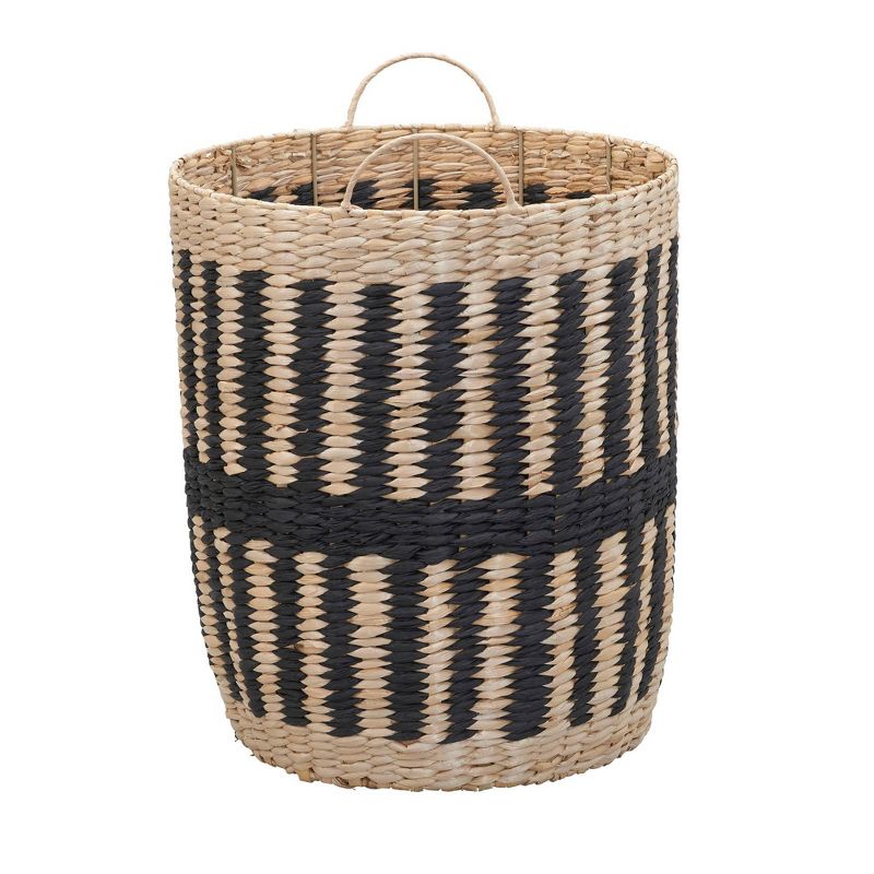 Household Essentials Multi-Band Basket with Handles Cattail and Paper Rope, 5 of 10