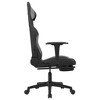 vidaXL Massage Gaming Chair with Footrest Black and Light Gray Fabric - 4 of 4