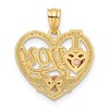 Black Bow Jewelry 14k Two Tone Gold & Rhodium I Love You Heart Pendant, 17mm - 3 of 4