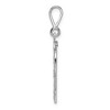 Black Bow Jewelry 14k White Gold, Varsity Collection, Large D/C Pendant, Number 32 - 2 of 4