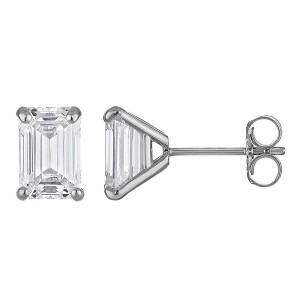 Naturalux 14K Yellow Gold 2 CT Lab Grown Diamond Solitaire Stud Earrings - 1 of 4