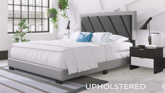 Salina Diagonal Stitched Upholstered Bed - Eco Dream, 2 of 9, play video