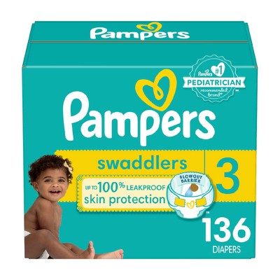 Pampers Swaddlers Active Baby Diapers Enormous Pack - Size 3 - 136ct