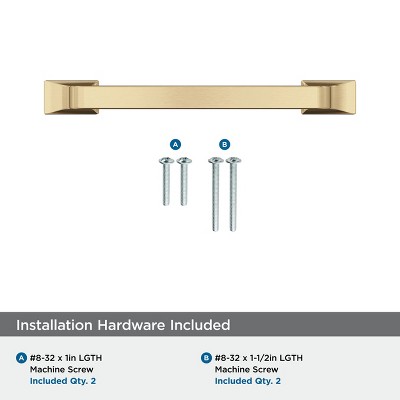 Champagne Bronze 3-3/4" Cabinet Drawer Pull with Mounting Hardware