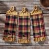 Heritage Farms Primitive Check Button Loop Tea Towel Set of 3 - 4 of 4