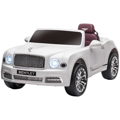 White 12V Bentley Mulsanne Ride-On Car with Remote Control