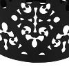 CAVINAS Round Patio End Tables of 2, Side Table, Coffee Table for Indoor Multifunctional Use, Outdoor Decorative Garden Stool Plant Stand, Black - 4 of 4