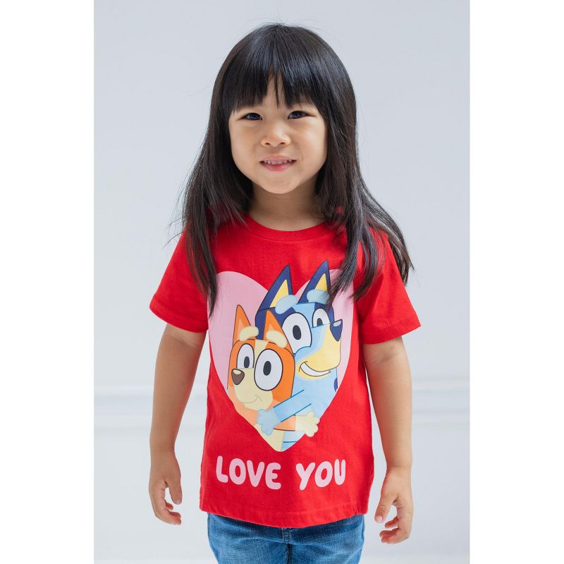 Bluey Bingo Valentines Day July 4th Halloween Christmas Birthday T-Shirt Toddler to Big Kid, 2 of 5