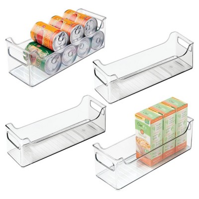 iDesign Stackable Plastic Pantry Bin with Handles - Set of 4 - Clear, USA Made