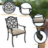 CLIHOME 9-Piece Cast Aluminum Patio Dining Set with Sofa Cushions - 3 of 4