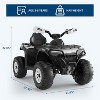 12V Electric Ride on Toys for Kids with Remote Control, Kid ATV with LED & Bluetooth, Dual 45W Motors & 3 Speed Electric Car for Kids - 3 of 4