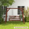 Tangkula 5FT Wooden 3-Person Porch Swing Chair w/ Adjustable Galvanized Metal Chains - 4 of 4