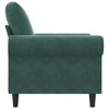 vidaXL Velvet Sofa Chair - Dark Green, Modern Design Single Seater, Comfortable, Sturdy Metal Frame, Dense Foam Filled, Easy Assembly Required - 4 of 4