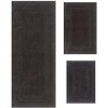 Set of 3 Classy Bathmat Collection Grey Cotton Tufted Bath Rug - Home Weavers - 2 of 4