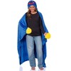 Poppy Playtime Huggy Wuggy Plush Super Soft Game Hooded Blanket Throw with Embroidered Face 50" x 60" Blue - 4 of 4