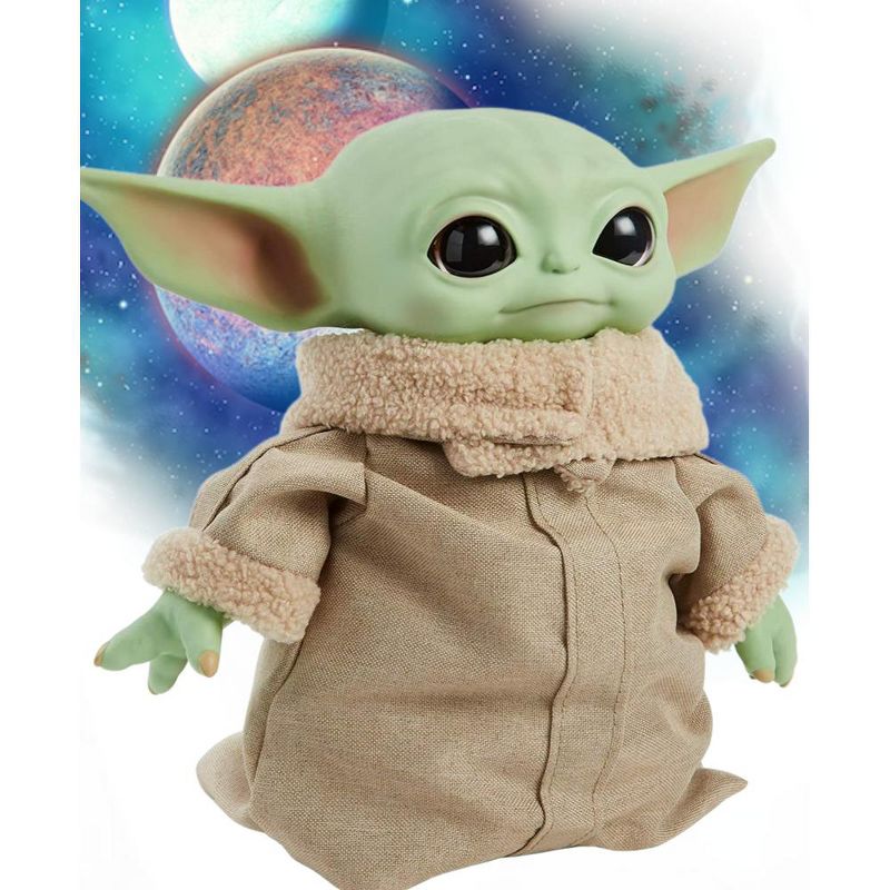 Star Wars Mandalorian The Child 11" Plush Baby Yoda Doll, 3 of 8